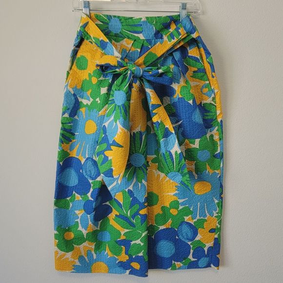 J.Crew Dresses & Skirts - MWOT J. Crew Morning Floral Tie Waist Skirt Size 8